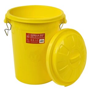 enviropal® 30L Heavy Duty Gorilla Bin™ With Clip-on Lid Yellow
