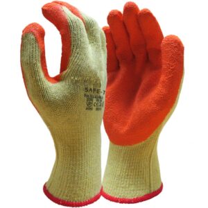 Palm Coated Grippy Handling Gloves Orange (12 Pairs)