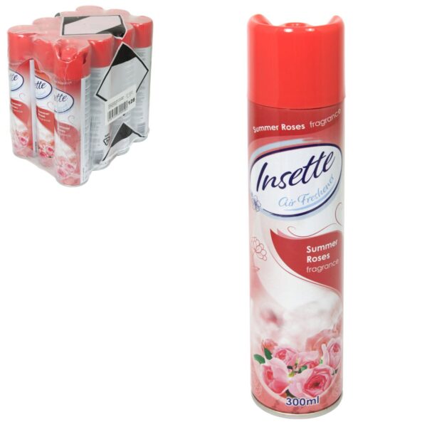 Insette Air Freshener - Summer Roses (12x300ml) - Image 1
